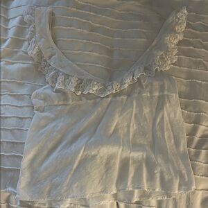 Elegant White Ruffle Top